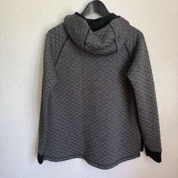 SmartWool Diamond Peak Quilted Pullover Womens Medium Merino Blend Gray Hoodie - Picture 9 of 9